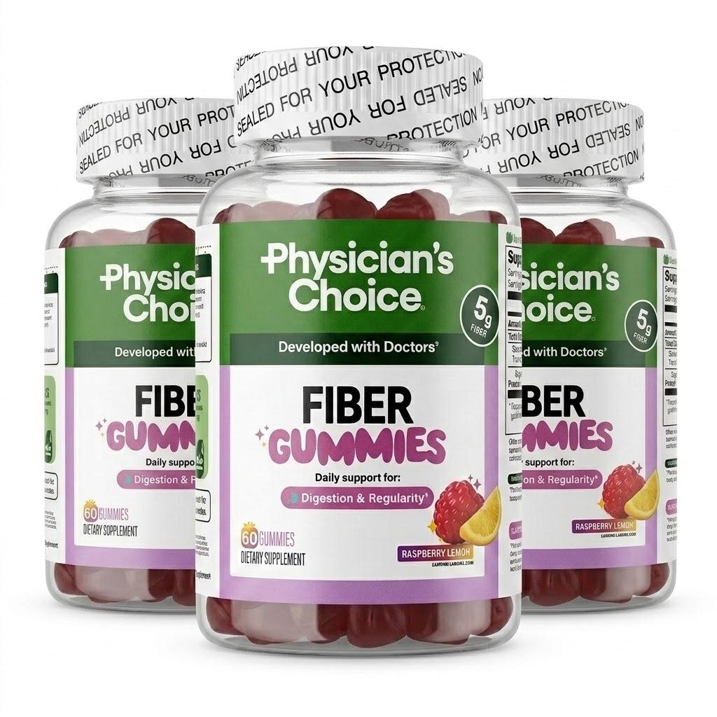 Daily Prebiotic Fiber Gummies - Raspberry Lemon (Sugar-Free)