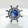 Zinc Zinc Alloy Rudder Collar Brooch Crystal  Cute   Birthday Gift