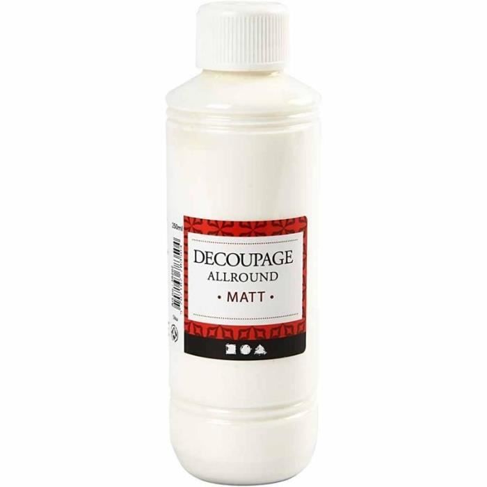 Matt decoupage varnish - 250 ml - Adult - Unisex - High quality for napkin