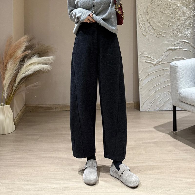 

Black Straight-Leg Casual Pants for Women, New Spring Style, Plus-Size, Loose Fit, Slimming, Pear-Shaped Body, Wide-Leg Sports Sweatpants Black gray 4XL(Suggestion 90-100kg)