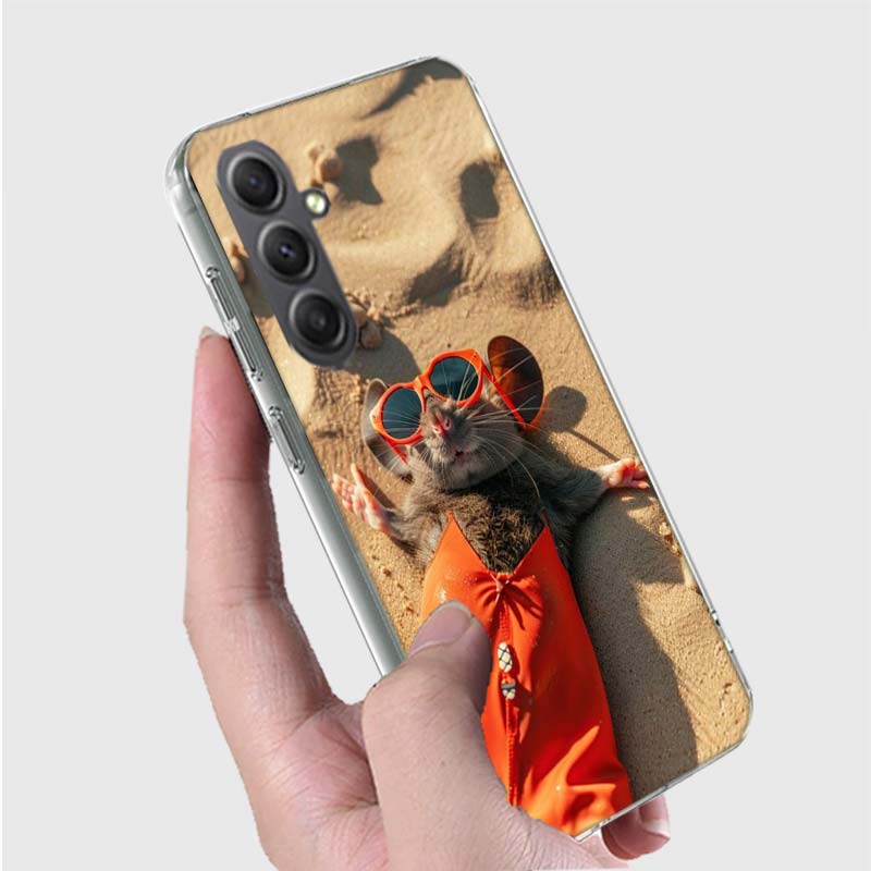 Cute Hamster Phone Case for Samsung A16 A26 A36 A56 A17 A37 A57 A07 A06 A02S A03 A04S A05S Galaxy Note 20 10 A50S A71 A51 A31 A3