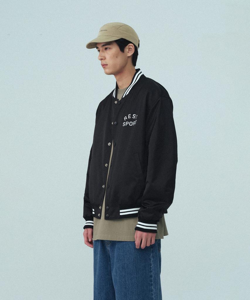 Rest&Recreation Rs Nylon Bomber Jacket - Black