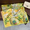 2026 New Fashion Print Silk Hairbands Summer Lemon Scarf Women Elagant Bandana Neck Kerchief Head Bands Foulard Female Scarfs