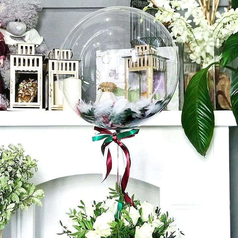 10 pezzi 10-24 pollici palloncino a bolle trasparente trasparente gonfiabile aria elio globos matrimonio compleanno festa decorazione baby shower