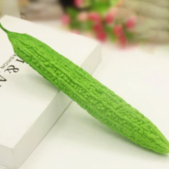 Fake Vegetable Squeeze Toy Anxiety Relief Simulation Eggplant Corn Cucumber Bitter Gourd Banana Sensory Toy Home Office Worker Relaxation Tool