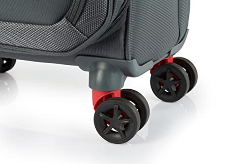 American Tourister APPLITE 4.0 Suitcase, Spinner 71/27, Medium Size, Expandable, Lightweight, 76/85L, 71cm, 2.6kg, Gray Red