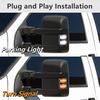 Yankok LED Side Mirror Marker Lights for Ford F150 2013-2014, F250 F350 F450 F550 Super Duty 2008-2016 Pickup Truck T10 Plug Smoked Lens White and