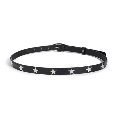 Punk Star Belt Metal Vintage Gothic Men Women Y2K Belt Pu Leather Waistband Jeans Pants Decorative Belt