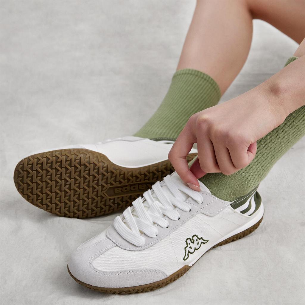 Kappa Fabric Fashion Comfortable Durable Lightweight Low-Top Casual Shoes Unisex sneaker White Green K0EX5BB03-012