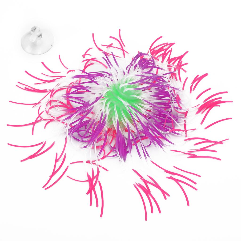 Aquarium Decoration Soft Silicone Artificial Coral Plant Fish Tank Ornament AccessoryPink
