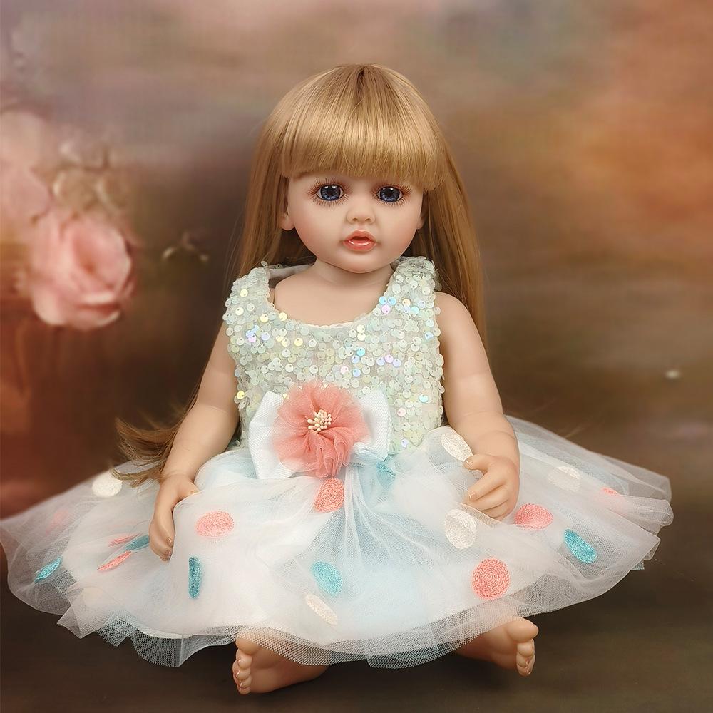 

48 см маленький размер Reborn Baby Girl Doll Betty с полным силиконовым телом, кукла для новорожденных может принимать душ, настоящая принцесса, регенерированные куклы для детей, подарок 48cm