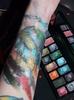 Qianyan Cheeryep Eyeshadow Palette 16 Colors Goth Chameleon Metallic Glitter Blue High Pigment Y2K Smoky Halloween Eye Makeup