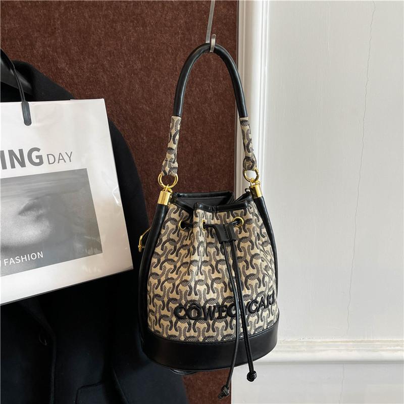 Nuova moda mix and match colore a contrasto pump cintura borsa a secchiello portatile a spalla a tracolla borsa da donna alla moda
