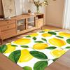 New Arrival Fresh Watercolor Lemon Leaf Area Rug Non Slip Soft Floor Carpet for Living Room Bedroom Nursery Entryway Decor