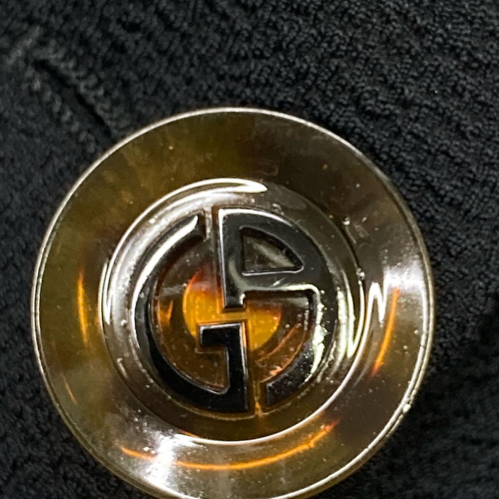 Giorgio Armani 3HAG74 AJXTZ Black Seersucker Single Breasted Jacket Jacket 48 blackUsed