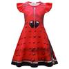Kids love-Descendants5 Princess Pink Costume Queen Red Print Dress for Girls Halloween Fantasia Clothing Children Carnival Party Suit