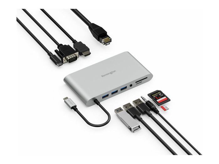 Hub USB - Kensington - K33853WW - USB-C - 10 Gbit/s - Compatible MicroSD