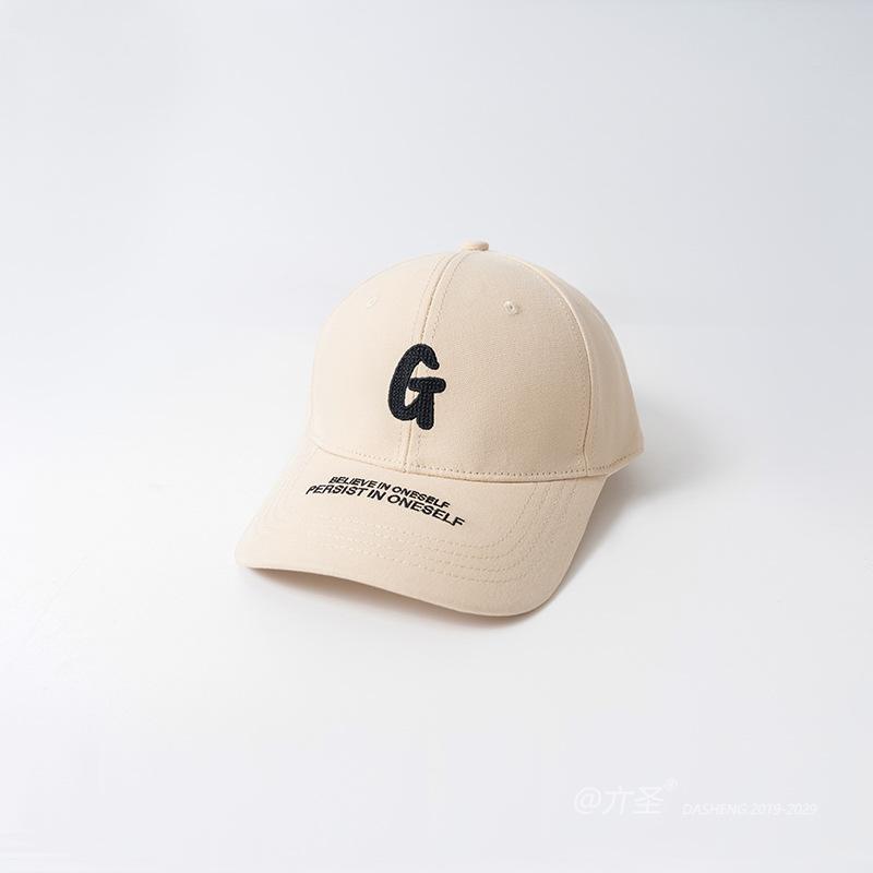 

Unique Design Baseball Cap With Big Letter G Embroidery Vintage Cotton For Big Head Sun Hat Fashion Hard Top Sports Cap