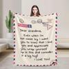 Flannel Blanket Gifts Grandma Personalised Birthday I Love You Throw 50x40"