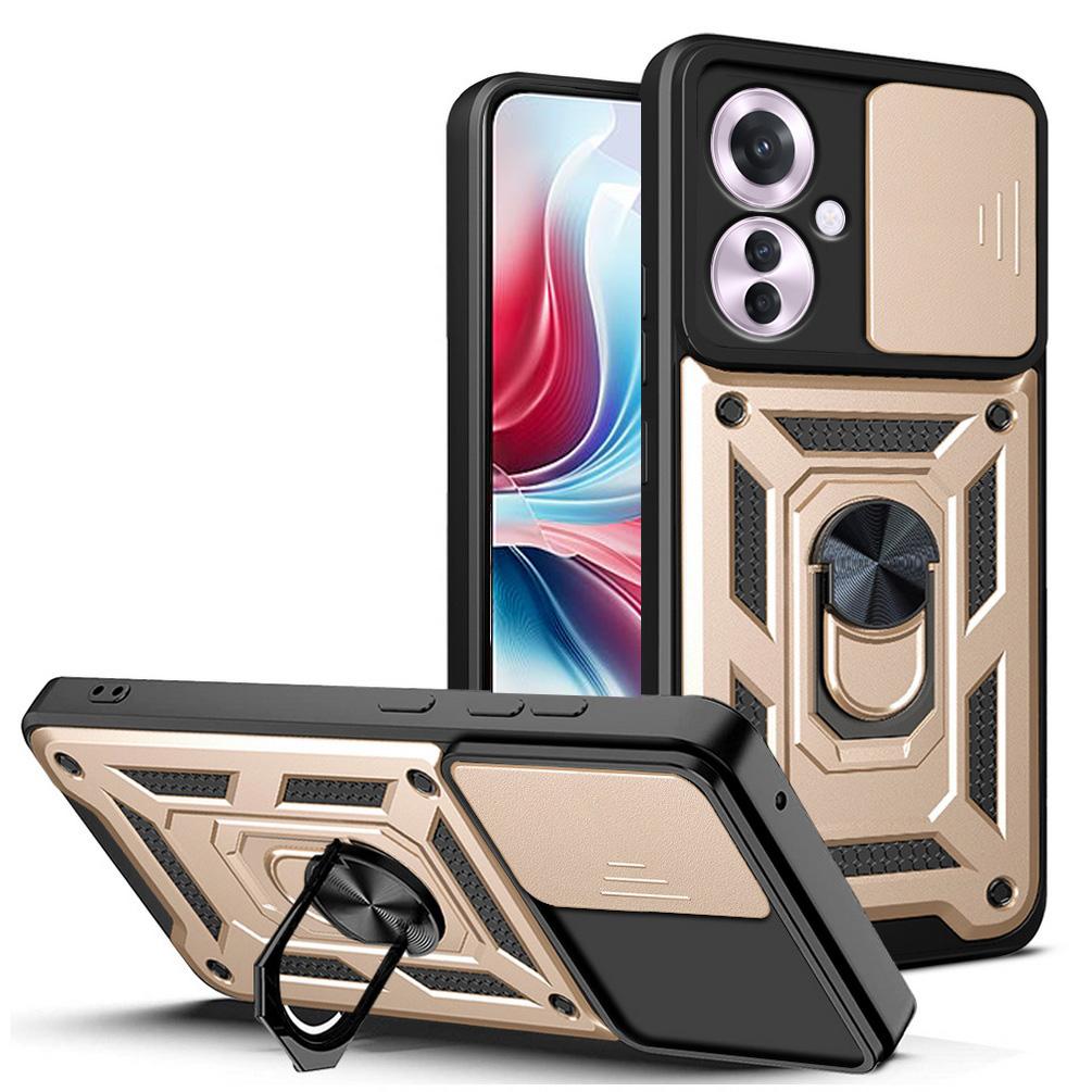 Camera Protect Case for Reno 11F 11 Pro 10 Pro Reno 8T 8 Pro + 7 Pro 7Z 6 6Z 5 OPPO Find X5 Lite Armor Hybrid Ring Cover