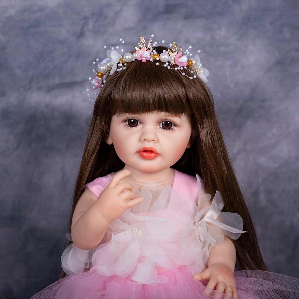 KEIUMI Realistic Princess Reborn Baby Dolls 55 Cm Full Silicone Vinyl Bebe Reborn Newborn Girl Baby Toys For Birthday Gifts