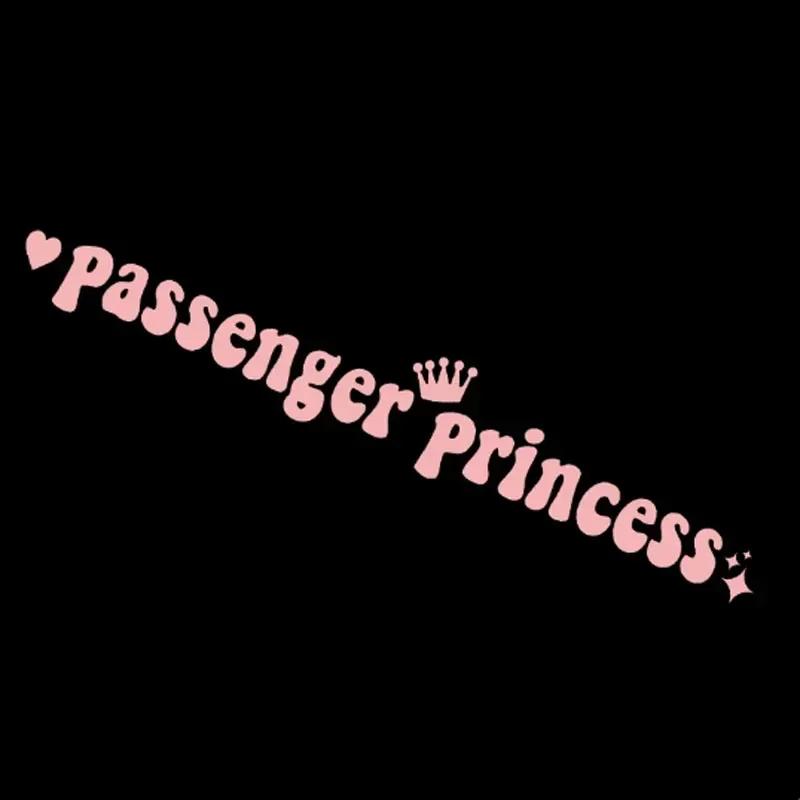 1PC Creative Passenger Princess Mirror Crown Car Decal Cute Car Vinyl Funny Art Sticker Decal Decor Car Interior