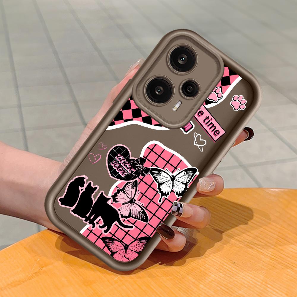 Weiches Silikon-Telefongehäuse mit quadratischem Leiterdruckmuster, vollständige Abdeckung, Kamera, stoßfestes Schutzgummigehäuse für Xiaomi Redmi