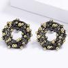 Sace Gems Ethnic Vintage Earrings Luxury Two Tone Stud Earring for Women Trendy Jewelry
