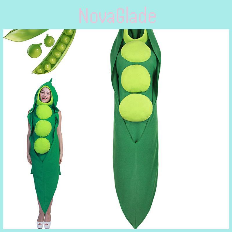 Falei Festival Vegetable Cos Stage Costume For Halloween Party Cosplay Food Pea Roleplay Outfit