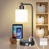 Lampada da tavolo industriale Lampada da scrivania vintage Lampada da comodino con porte USB 2.1A Porta CA