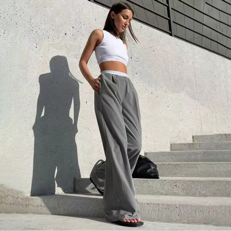 Western Style New Fashion Loose Casual Pants Niche Design Wide-Leg Pants Loose Casual Pants