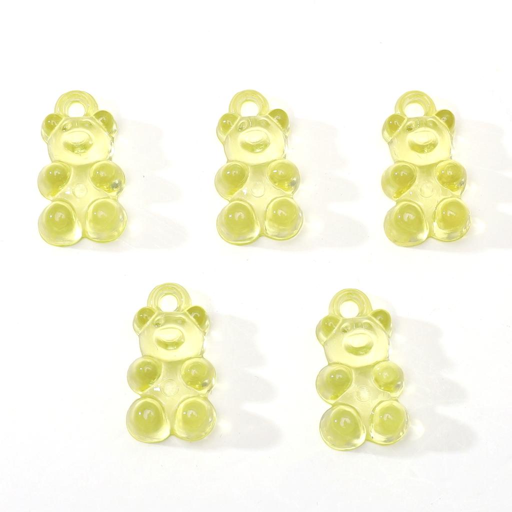 Niedliche Harz-Gummibär-Anhänger-Charms für Schmuckzubehör, DIY-Zubehör