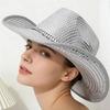 Disco Theme Cowboy Cap with Shining Sequins Cosplay Event Wide Brims Hat for Family Party Gathering Music Festival Props