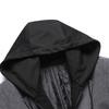 Men Winter Overcoat Fake Two Piece Wool Long Sleeves Mid Length Zipper Warm Formal Plus Size Detachable Hat Winter Coat for Daily Wear