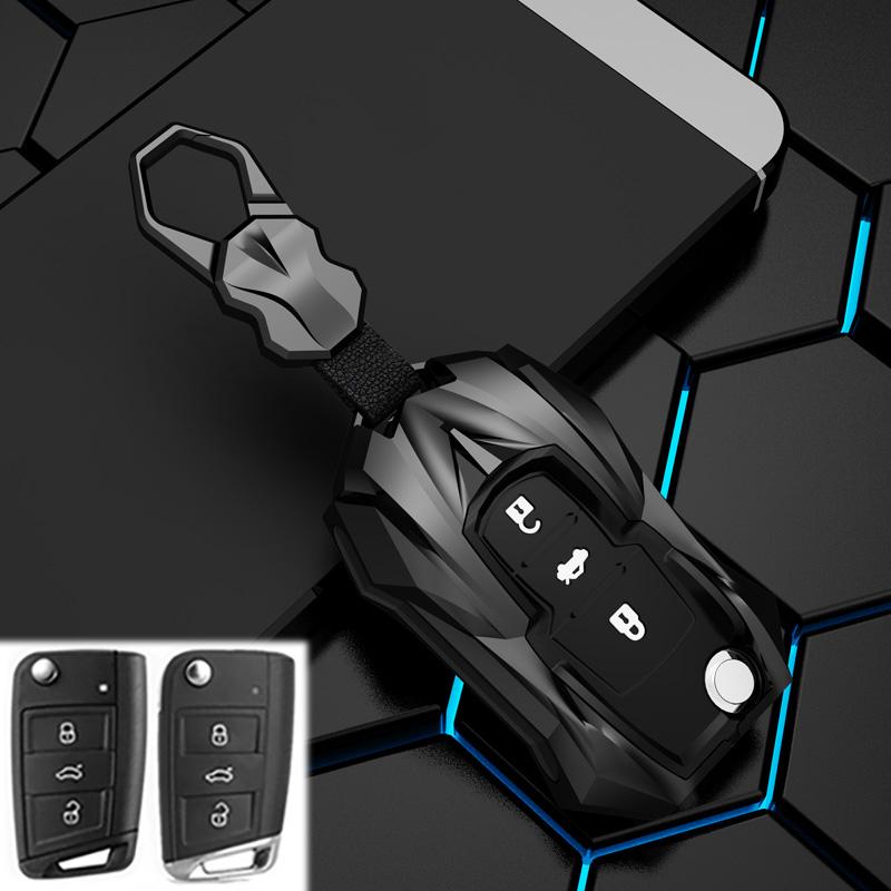 New Zinc Alloy Auto Shell Protective Car Key Case Silicone 3 Buttons Remote Fob Cover For Vw Golf Polo|Skoda Fabia Octavia