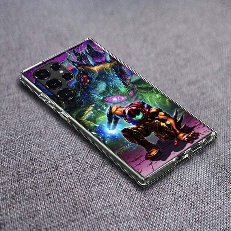 

Game M-METROID Phone Case For Samsung Galaxy S24 S23 S21 S20 FE S22 S26 Ultra S25 Edge S10 Plus Cover Clear TPU Capa Shell Coque Samsung S10 PLUS