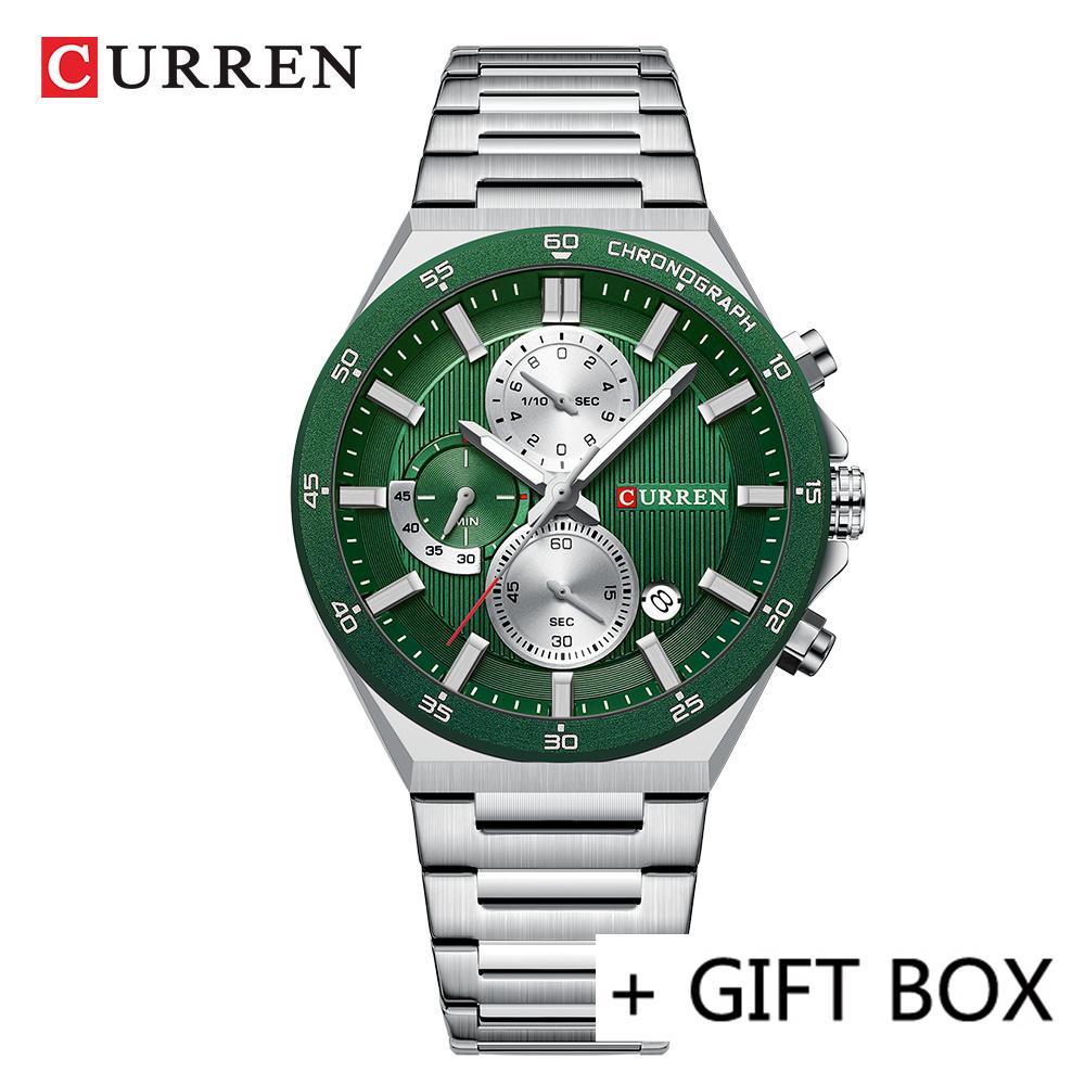 CURREN Herren Armbanduhr Wasserdicht Chronograph Herrenuhr Militär Top Marke Luxus Business Edelstahl Sport Männliche Uhr 8481