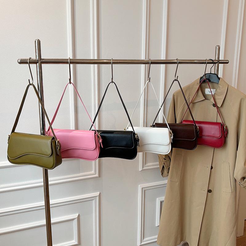 Women's Trendy 2025 Crossbody Bag - Solid Color, Wide Strap, Underarm and Shoulder Bag.