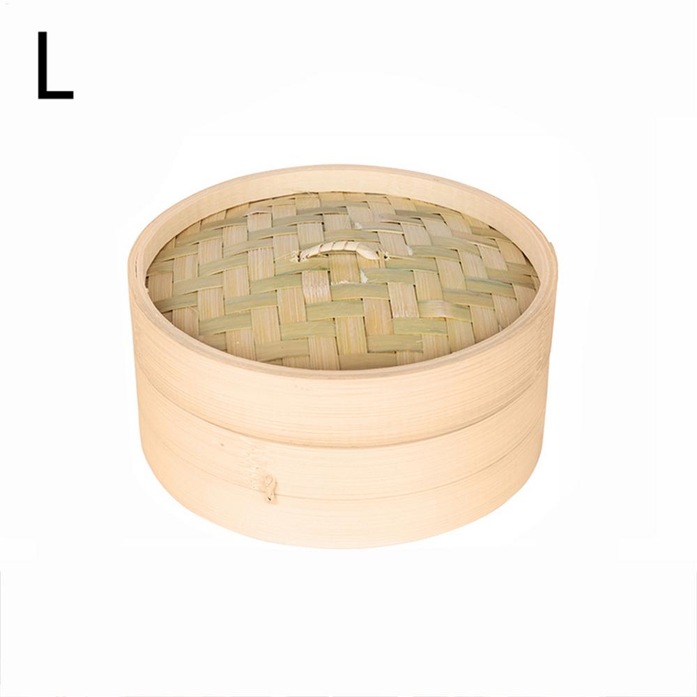 Bamboo Steamer Home Wooden Bamboo Steamer With Lid Fish Rice Vegetable Snack Storage Basket Kitchen Cooking Tools