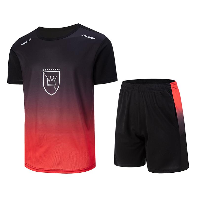 2 Pcs Men's Summer Quick Drying Sports Casual Fashion Print Set Loose Casual Short Sleeved T-shirt Running Fitness Pocket Shorts