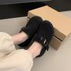 Mori Outer Wear Fluffy Shoes New Autumn and Winter Retro Round Head Felt Piled Birkenstocks