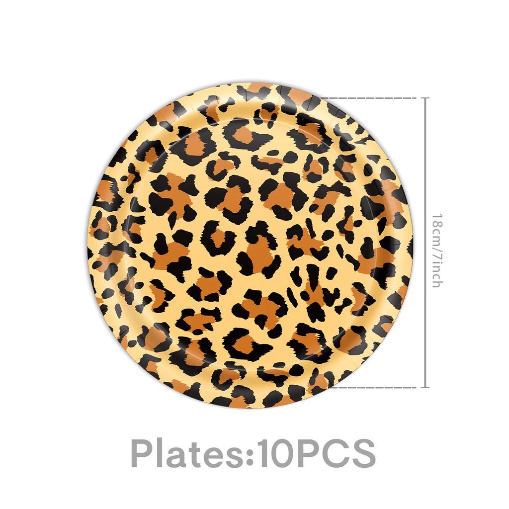 Rosa Leopard Geburtstagsparty Dekoration Tier Leopard Thema Geschirr Becher Teller Banner Ballons Geburtstagsparty Zubehör Geschenke