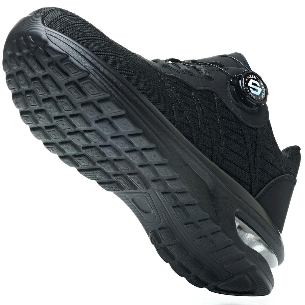 New Men's Rotary Buckle Safety Shoes Anti-Impact Anti-Piercing Lightweight Work Boots Fashion Sporty Design for Outdoor Pro