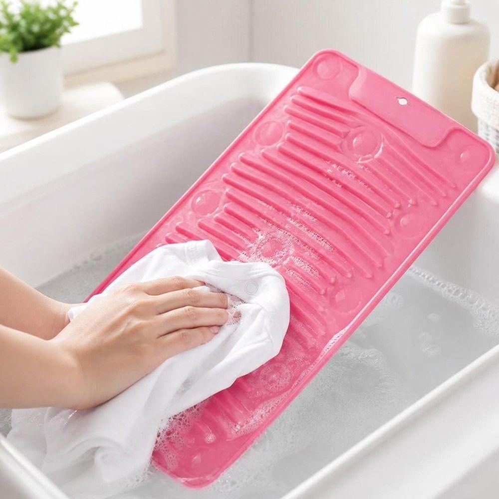Suction Cups Hand Washing Board Non-Slip Scrubbing Board Portable Laundry Washboard  Bathroom Sink