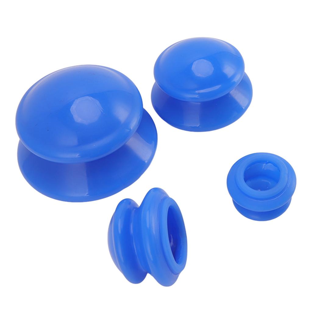 4 Sizes Silicone Cupping Therapy Set Negative Pressure Vacuum Cupping Sets for Professional Studio