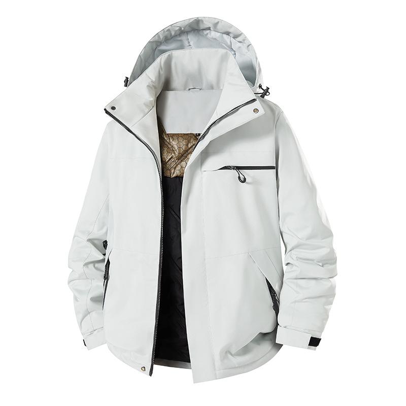 

Зимние хлопковые куртки для хайкинга мужские ветровка водонепроницаемая ветрозащитная удобная для треккинга и занятий спортом на открытом воздухе XS белый