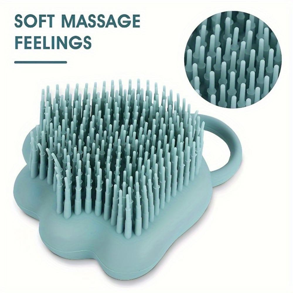 Multifunctional Brush 1pc, Bath Massage Shampoo Bath Cleansing Face Brush Silicone Dog Massage Brush Hair Beauty Soft Shampoo Dispenser