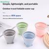 180ML Portable Silicone Folding Water Cup Heat Resistant Foldable Mug With Lid For Outdoor Travel Drinking