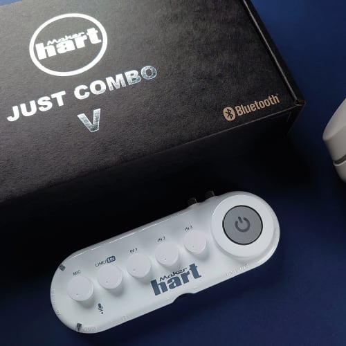 Makerhart Just Combo V 5-Channel Stereo Input/Microphone Input/Bluetooth Input/Output/USB Audio Output/Built-in Microphone/USB Mute/Audio Mixer Interf