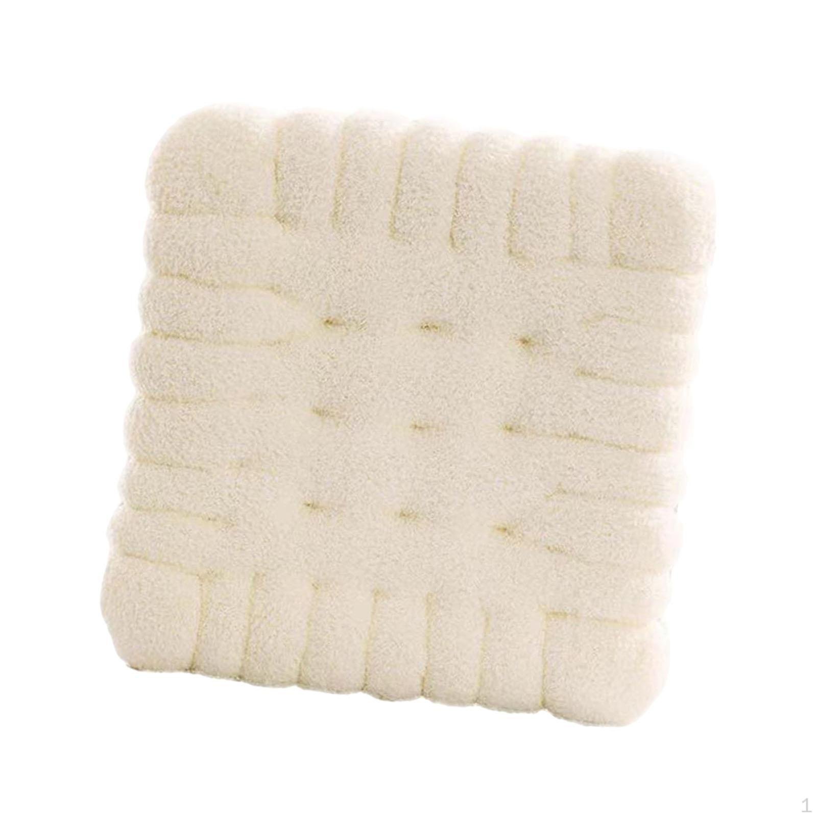 

Biscuit Seat Cushion, Pad, Chair Floor Material, Soft Thick Padding for Beige white Square